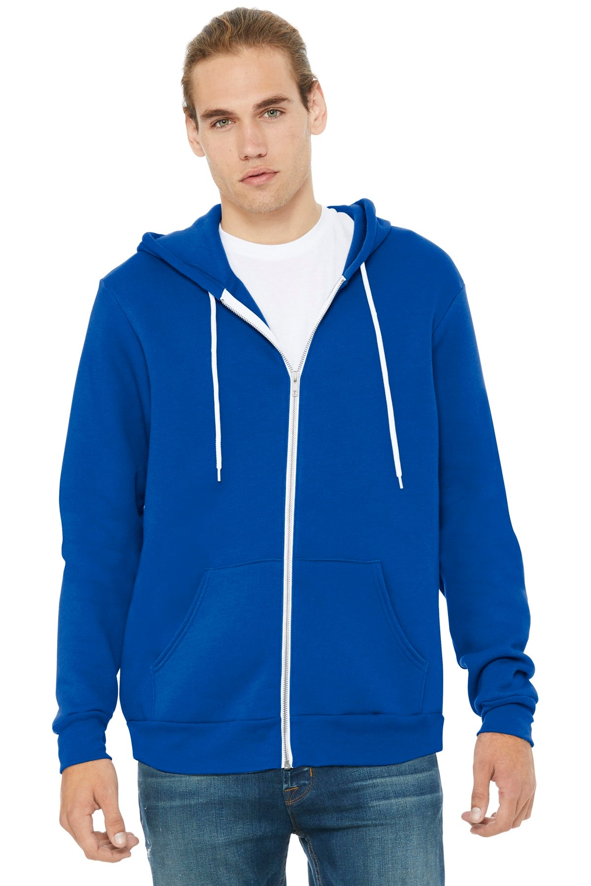 BELLA+CANVAS ® Unisex Sponge Fleece Full-Zip Hoodie. BC3739 - True Royal