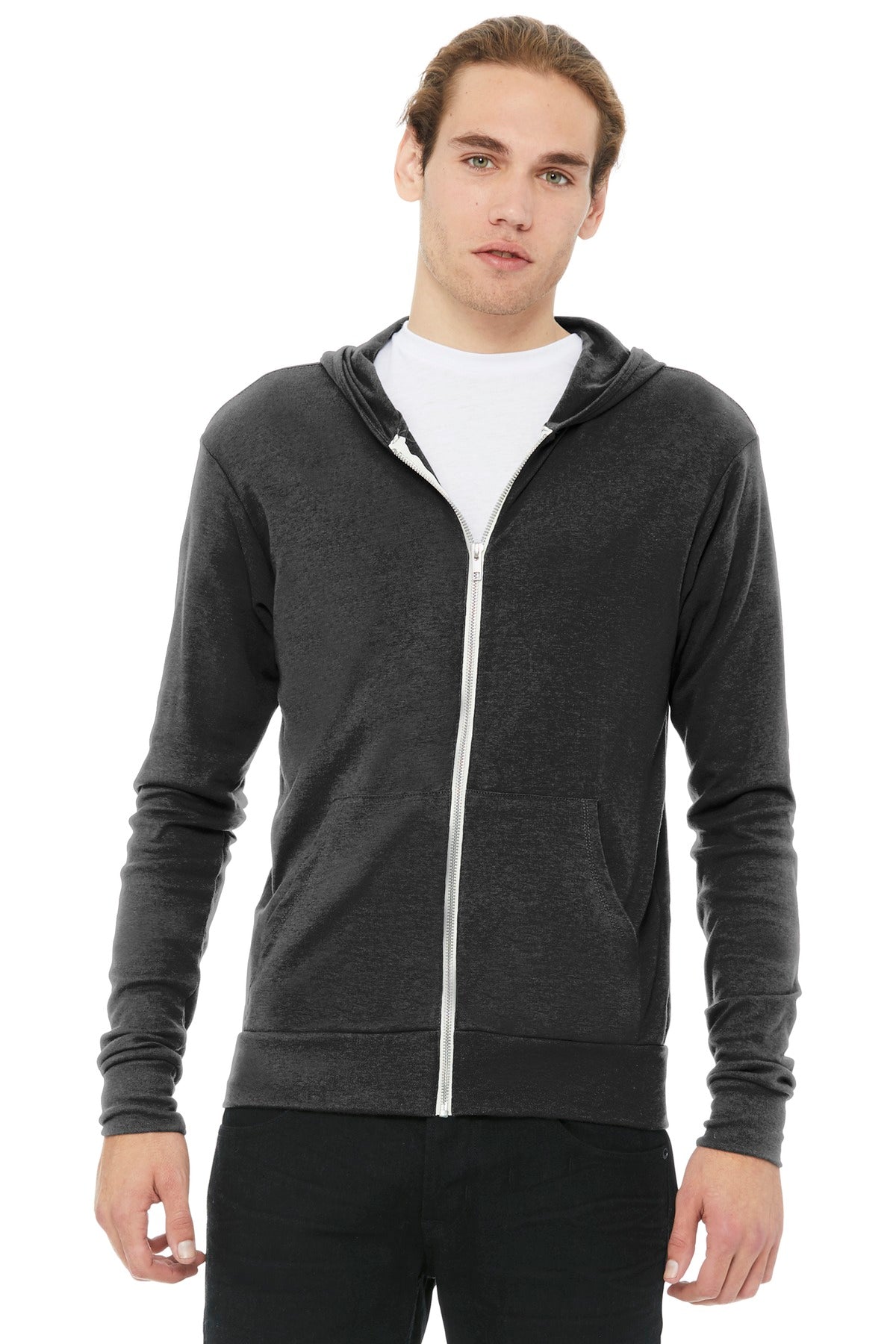 BELLA+CANVAS ® Unisex Triblend Full-Zip Lightweight Hoodie. BC3939