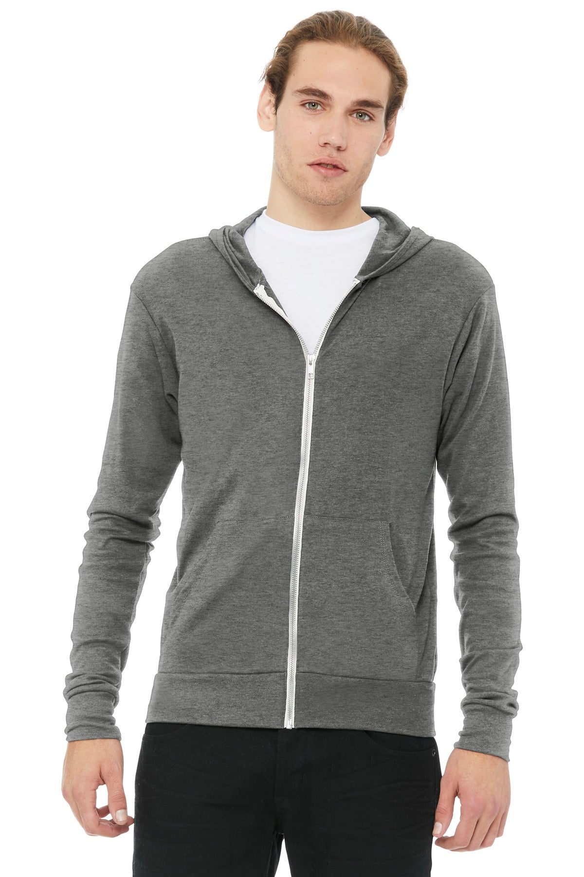 BELLA+CANVAS ® Unisex Triblend Full-Zip Lightweight Hoodie. BC3939