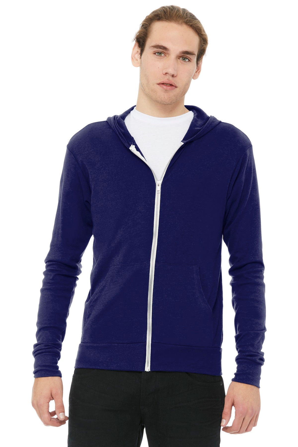 BELLA+CANVAS ® Unisex Triblend Full-Zip Lightweight Hoodie. BC3939