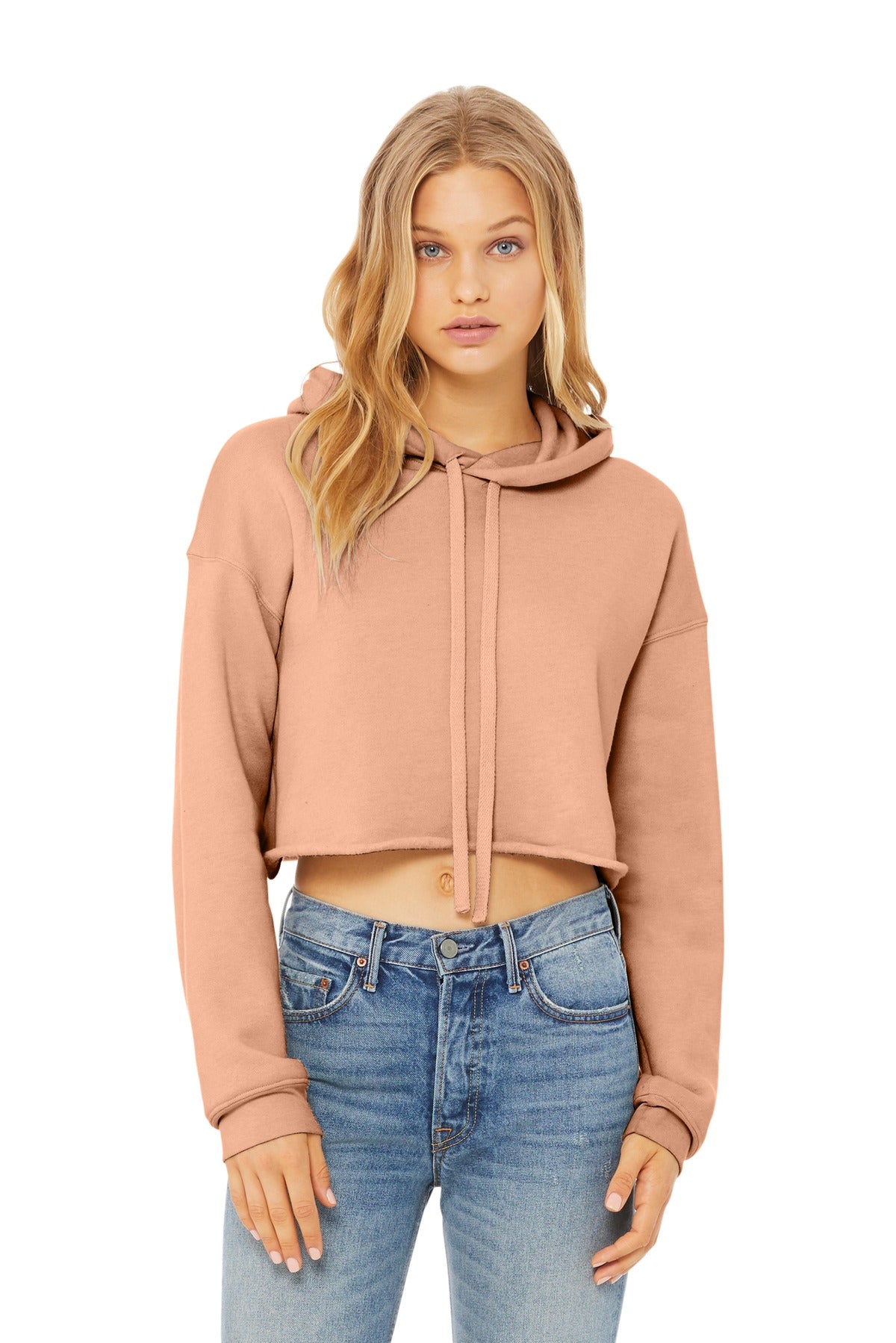 BELLA+CANVAS ® Women's Sponge Fleece Cropped Fleece Hoodie. BC7502