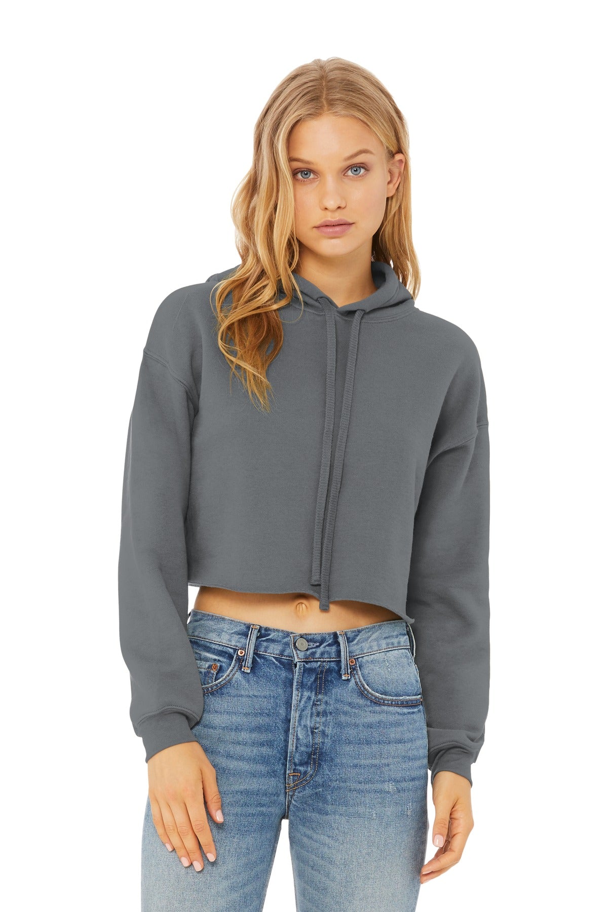 BELLA+CANVAS ® Women's Sponge Fleece Cropped Fleece Hoodie. BC7502