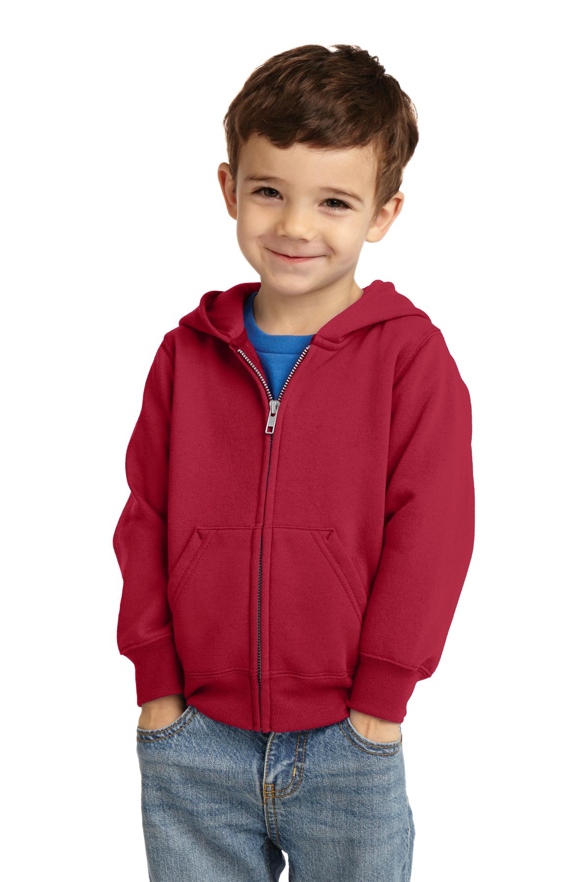 Port & Company® Toddler Core Fleece Full-Zip Hooded Sweatshirt. CAR78TZH