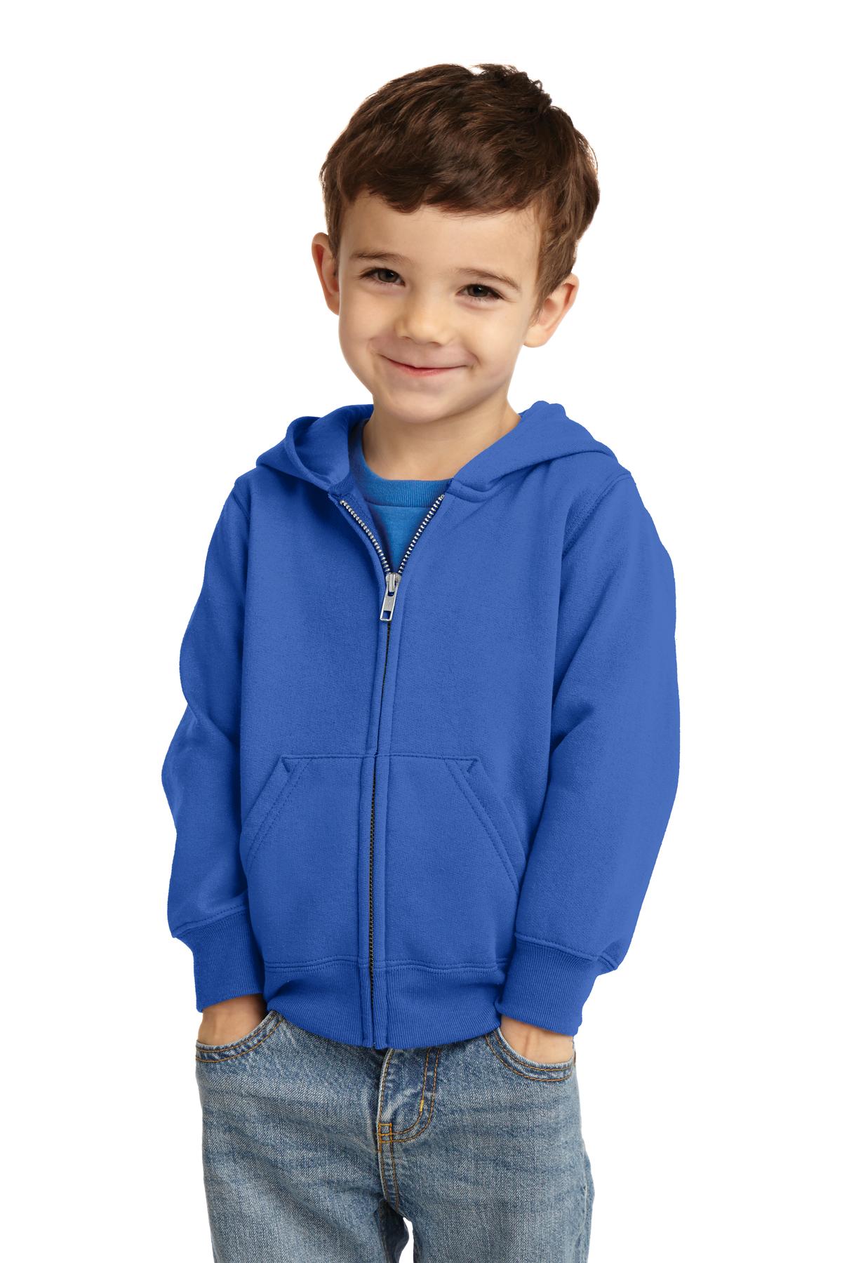 Port & Company® Toddler Core Fleece Full-Zip Hooded Sweatshirt. CAR78TZH