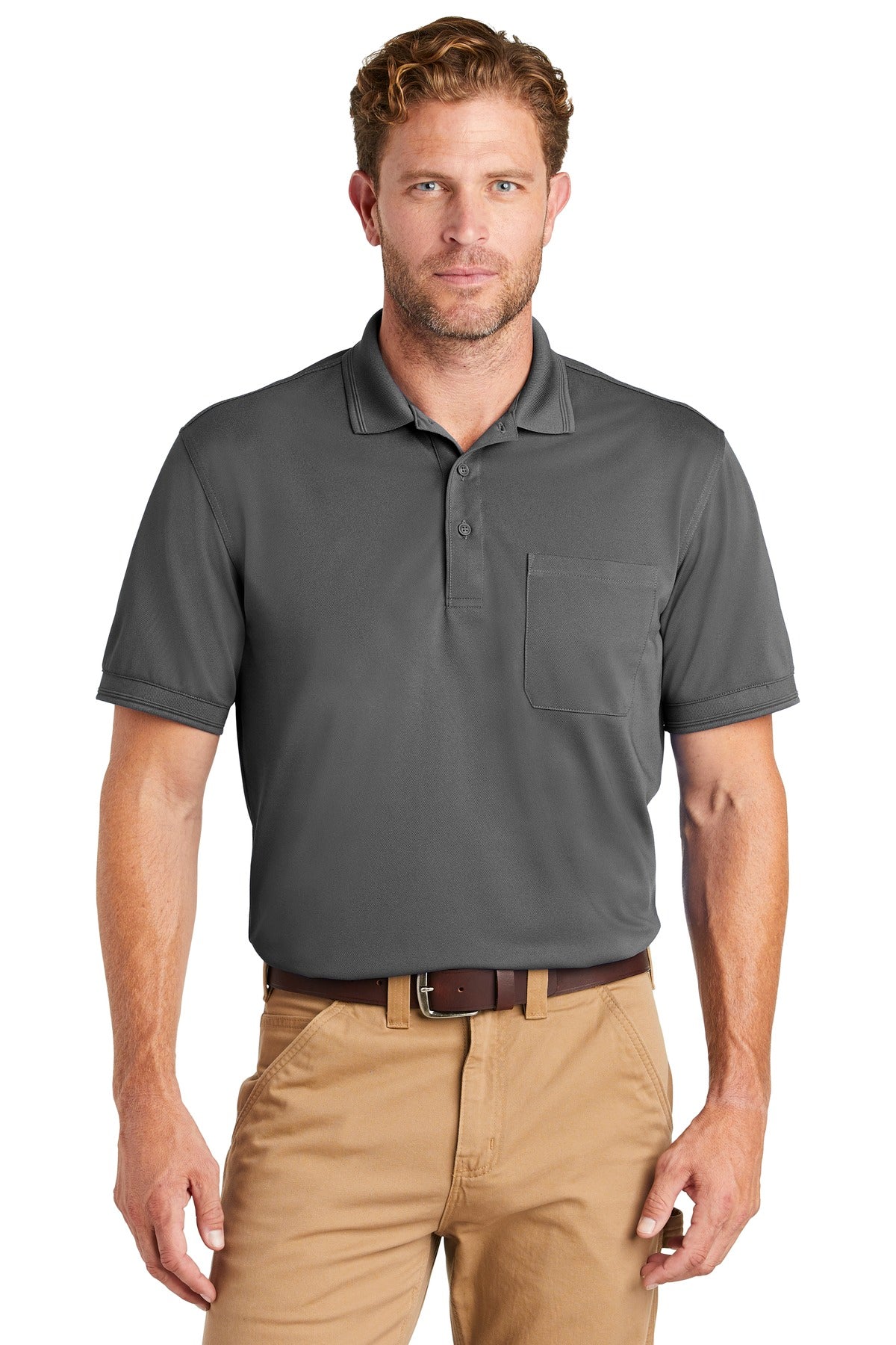 CornerStone  ®  Industrial Snag-Proof Pique Pocket Polo. CS4020P