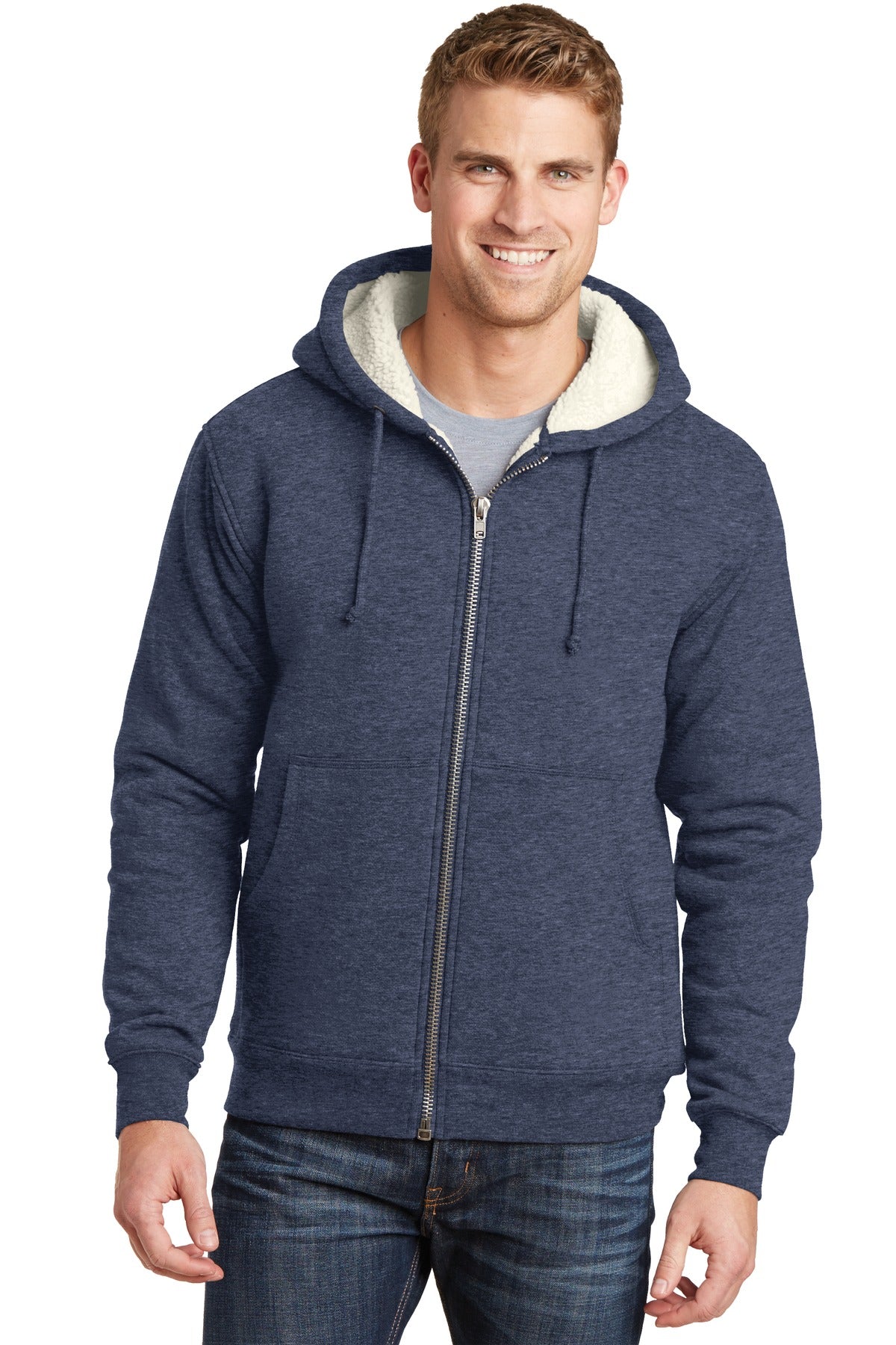 CornerStone ®  Heavyweight Sherpa-Lined Hooded Fleece Jacket. CS625