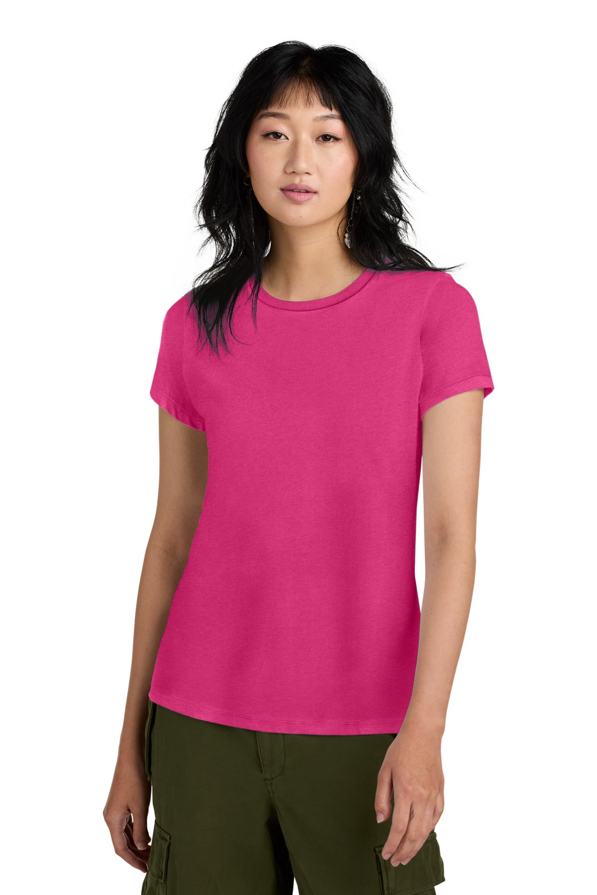 District ®  Women's Perfect Weight ® Tee. DM104L - Dark Fuchsia