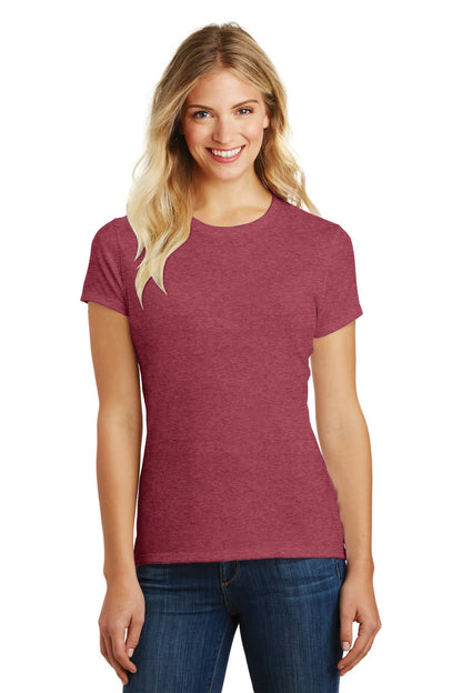 District  ®  Women's Perfect Blend ®  CVC Tee. DM108L - Heathered Red