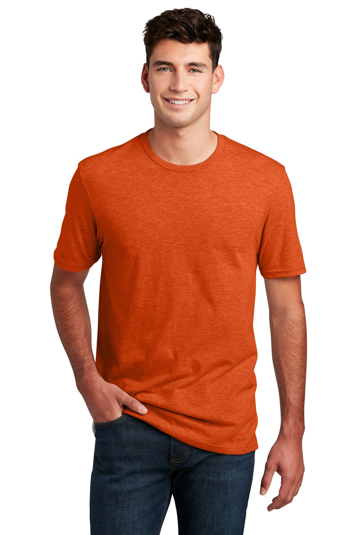 District ®  Perfect Blend ®  CVC Tee. DM108 - Deep Orange Heather