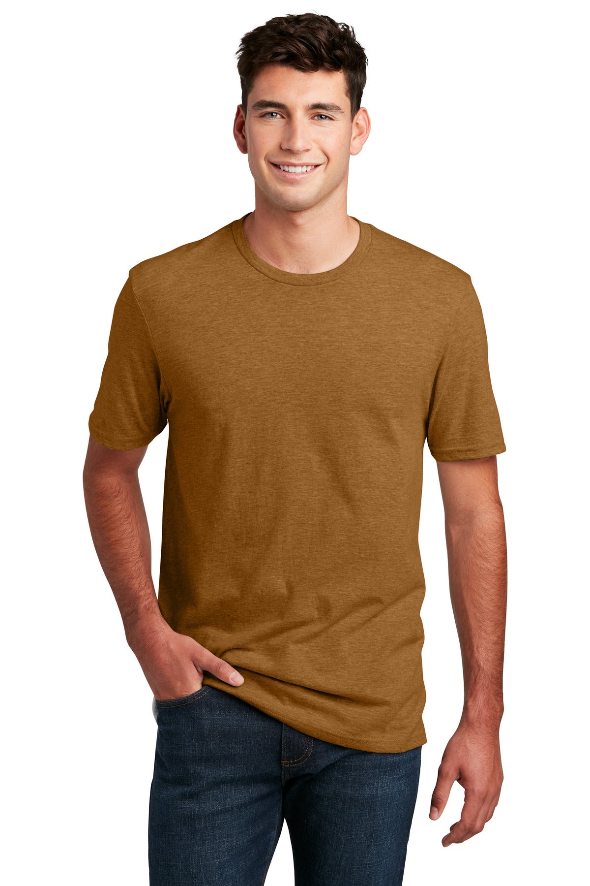 District ®  Perfect Blend ®  CVC Tee. DM108 - Duck Brown Heather