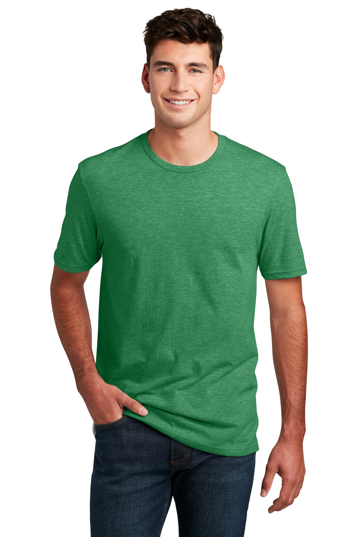 District ®  Perfect Blend ®  CVC Tee. DM108 - Heathered Kelly Green