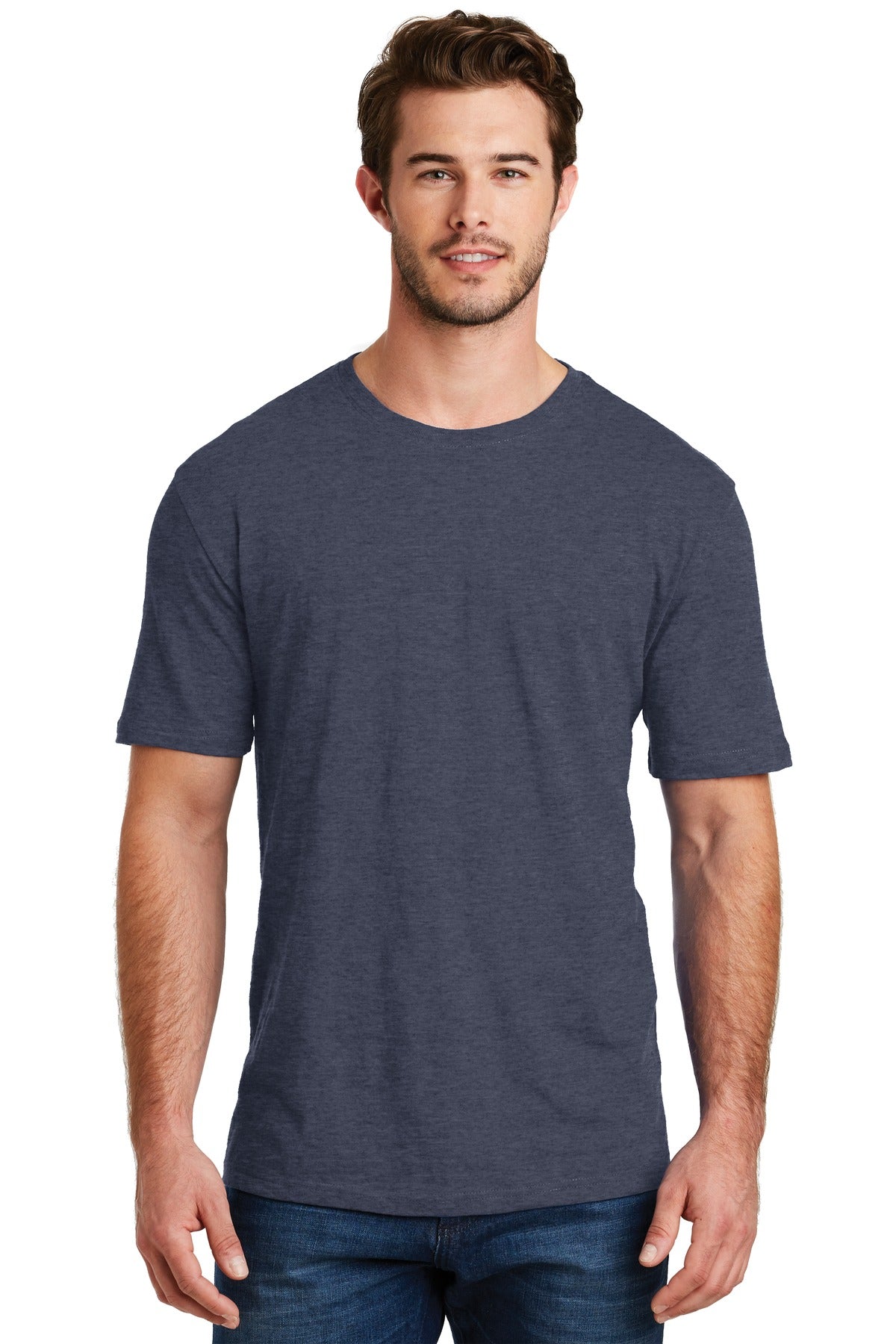 District ®  Perfect Blend ®  CVC Tee. DM108 - Heathered Navy