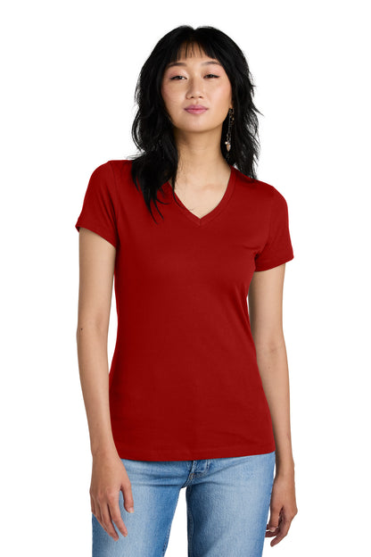 District ®  - Women's Perfect Weight ®  V-Neck Tee. DM1170L - Classic Red