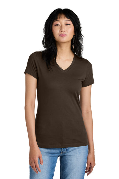 District ®  - Women's Perfect Weight ®  V-Neck Tee. DM1170L - Espresso