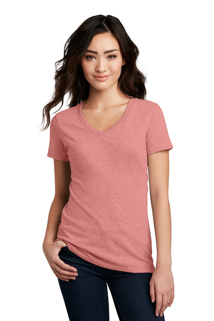 District ®  Women's Perfect Blend ®  CVC V-Neck Tee. DM1190L - Blush Frost