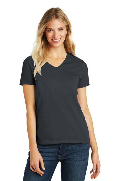 District ®  Women's Perfect Blend ®  CVC V-Neck Tee. DM1190L - Charcoal