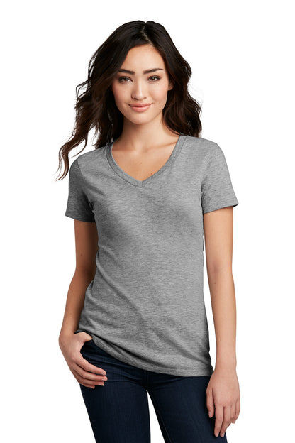 District ®  Women's Perfect Blend ®  CVC V-Neck Tee. DM1190L - Grey Frost