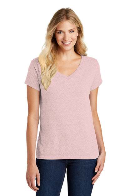 District ®  Women's Perfect Blend ®  CVC V-Neck Tee. DM1190L - Heathered Lavender