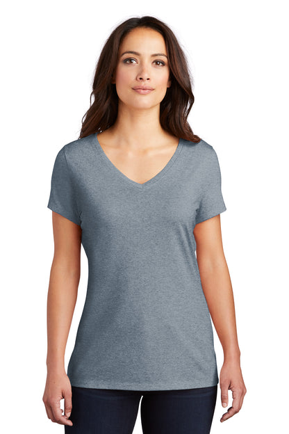 District ®  Women's Perfect Tri ®  V-Neck Tee. DM1350L - Flint Blue Heather