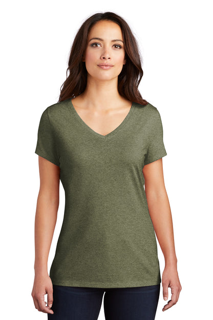 District ®  Women's Perfect Tri ®  V-Neck Tee. DM1350L - Military Green Frost