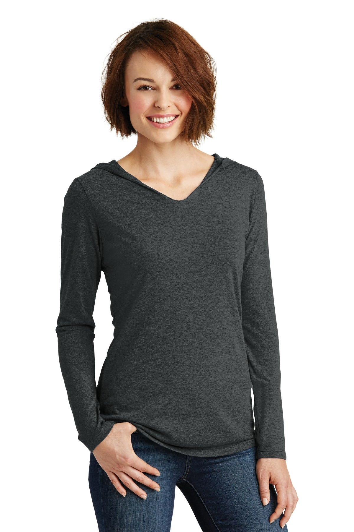 District® Women's Perfect Tri® Long Sleeve Hoodie. DM139L