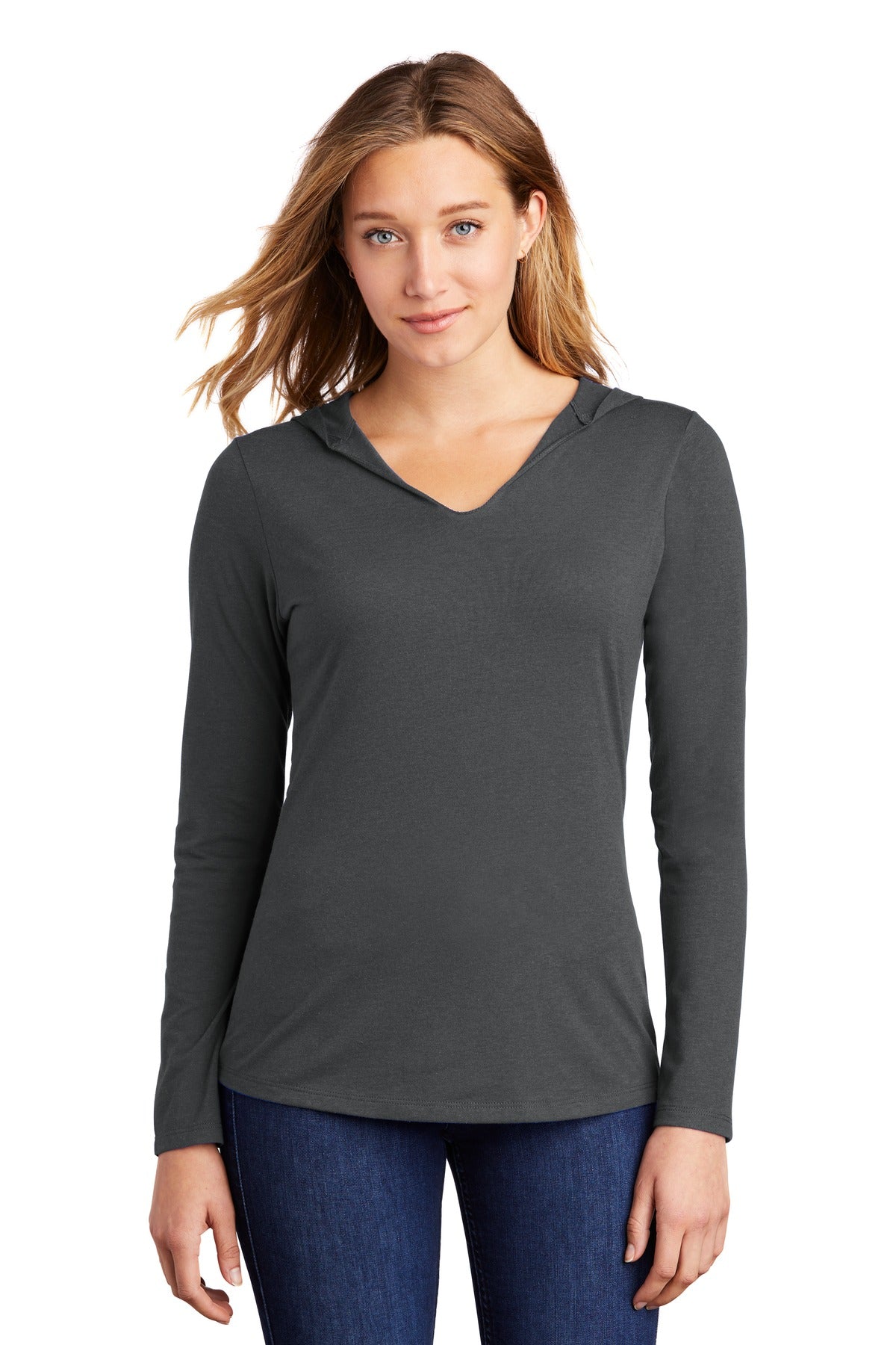 District® Women's Perfect Tri® Long Sleeve Hoodie. DM139L