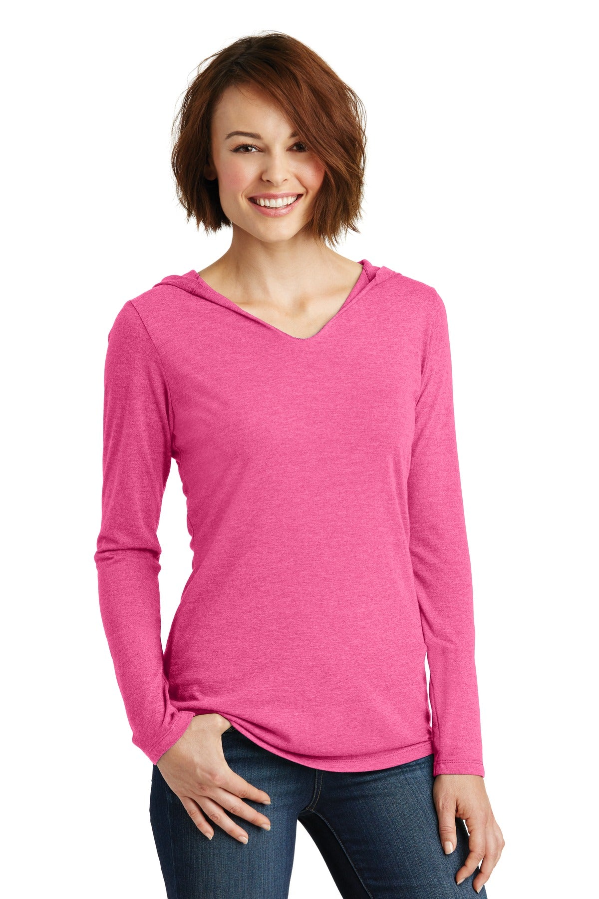 District® Women's Perfect Tri® Long Sleeve Hoodie. DM139L