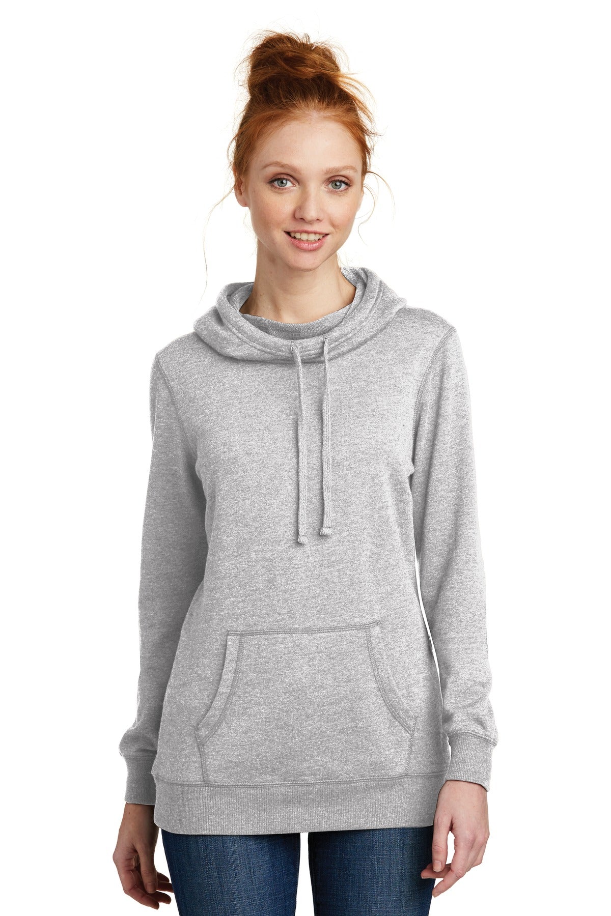 District ® Women's Lightweight Fleece Hoodie. DM493