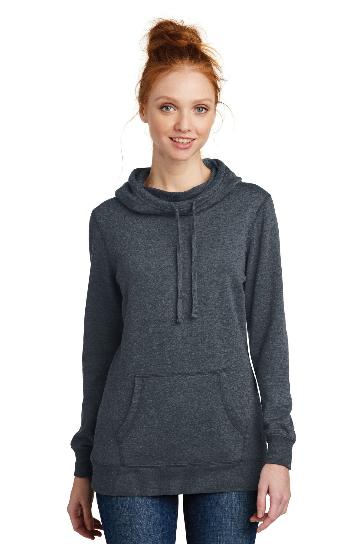 District ® Women's Lightweight Fleece Hoodie. DM493