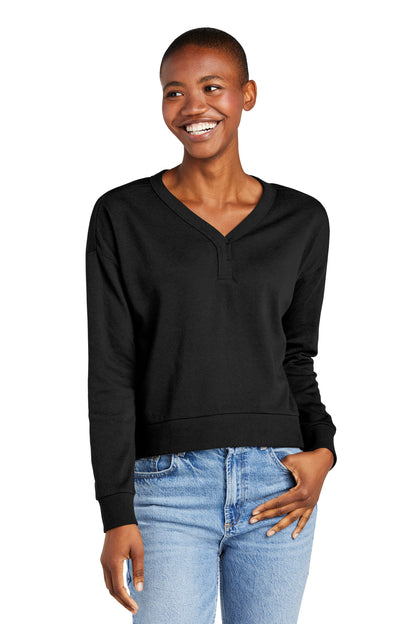 District® Women's Perfect Tri® Fleece V-Neck Sweatshirt DT1312