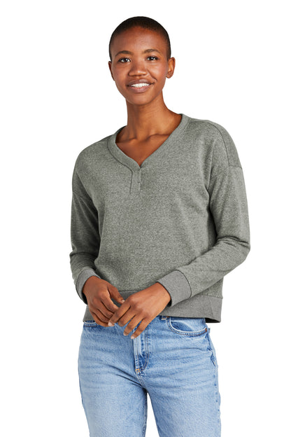 District® Women's Perfect Tri® Fleece V-Neck Sweatshirt DT1312