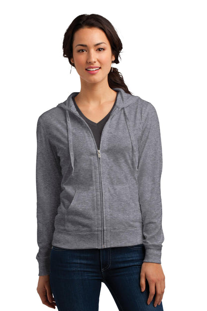 District ®  Women's Fitted Jersey Full-Zip Hoodie. DT2100