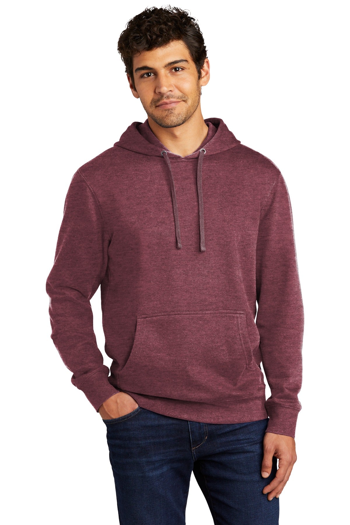 District® V.I.T.™Fleece Hoodie DT6100 - Heathered Cardinal