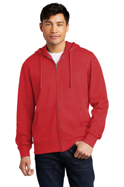 District® V.I.T.™Fleece Full-Zip Hoodie DT6102 - Classic Red