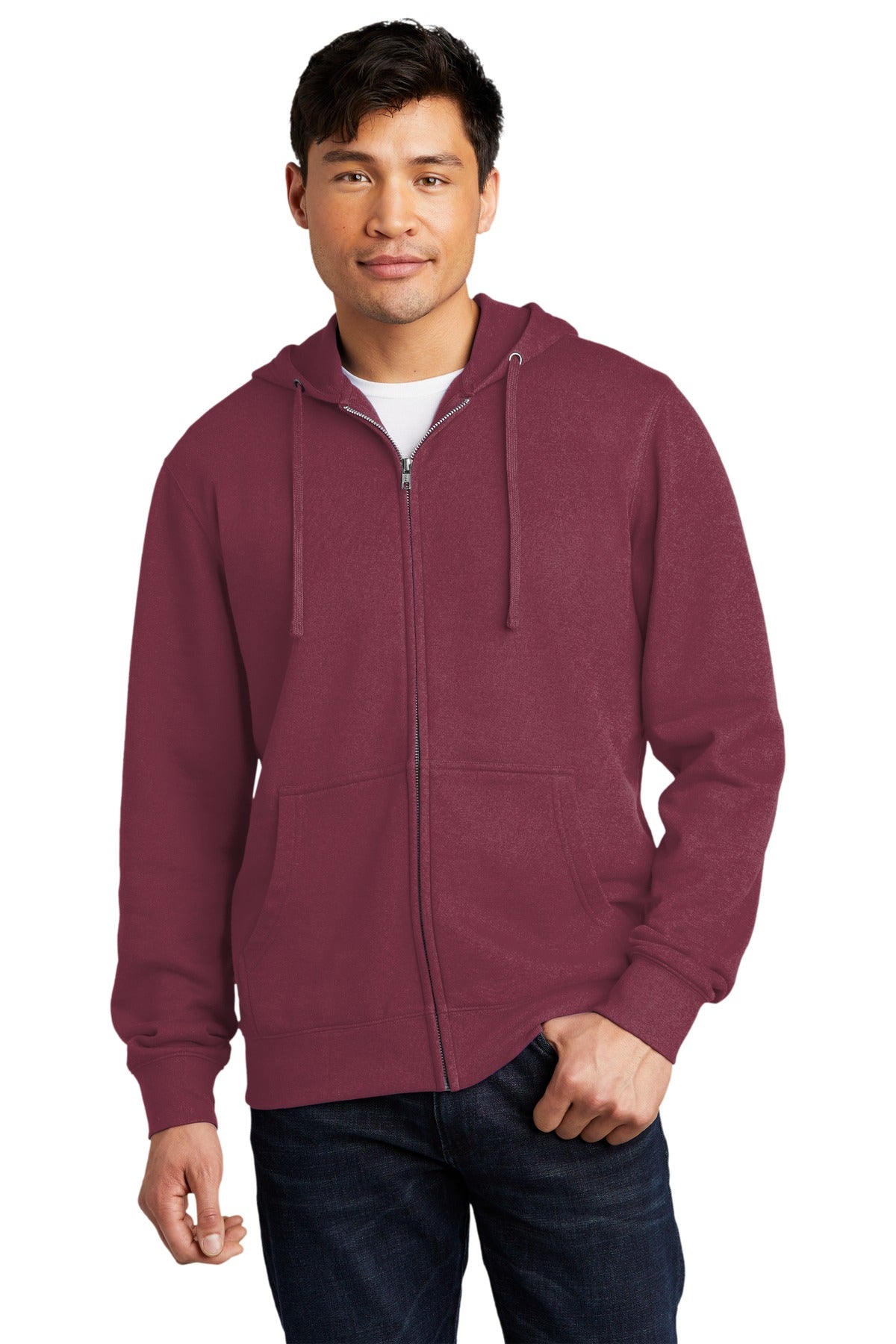 District® V.I.T.™Fleece Full-Zip Hoodie DT6102 - Plum