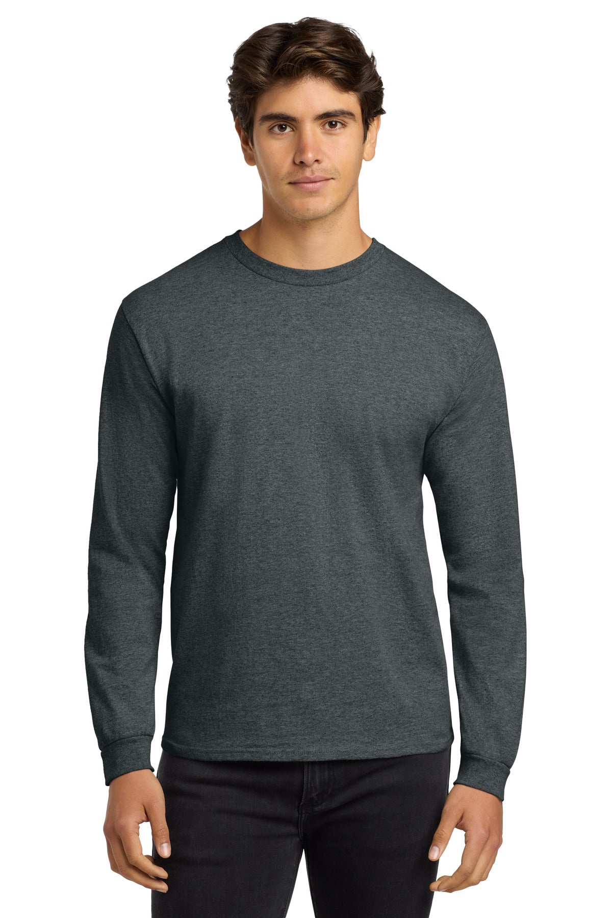 Gildan ®  - Ultra Cotton ®  100% US Cotton Long Sleeve T-Shirt.  G2400 - Dark Heather