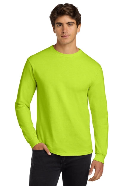 Gildan ®  - Ultra Cotton ®  100% US Cotton Long Sleeve T-Shirt.  G2400 - Safety Green