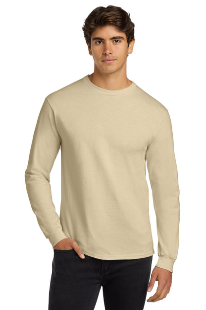 Gildan ®  - Ultra Cotton ®  100% US Cotton Long Sleeve T-Shirt.  G2400 - Sand