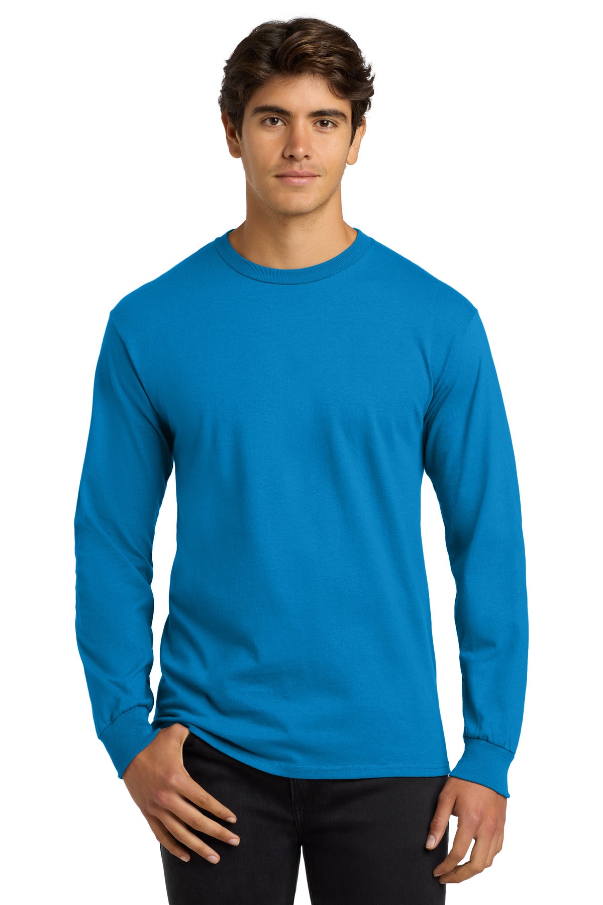 Gildan ®  - Ultra Cotton ®  100% US Cotton Long Sleeve T-Shirt.  G2400 - Sapphire