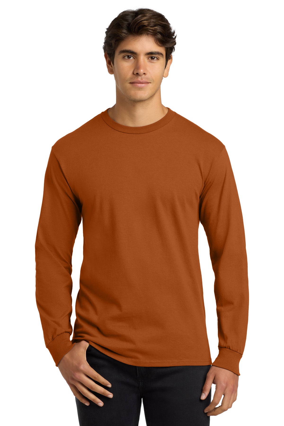 Gildan ®  - Ultra Cotton ®  100% US Cotton Long Sleeve T-Shirt.  G2400 - Texas Orange