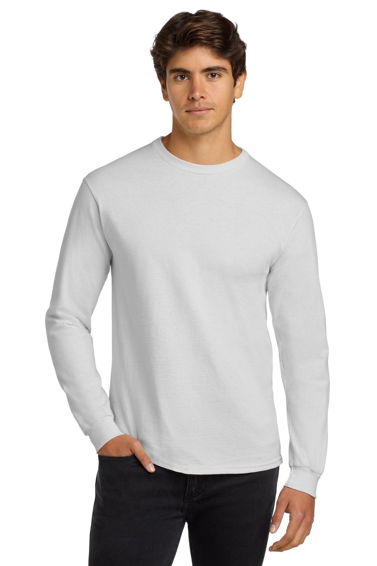 Gildan ®  - Ultra Cotton ®  100% US Cotton Long Sleeve T-Shirt.  G2400 - White