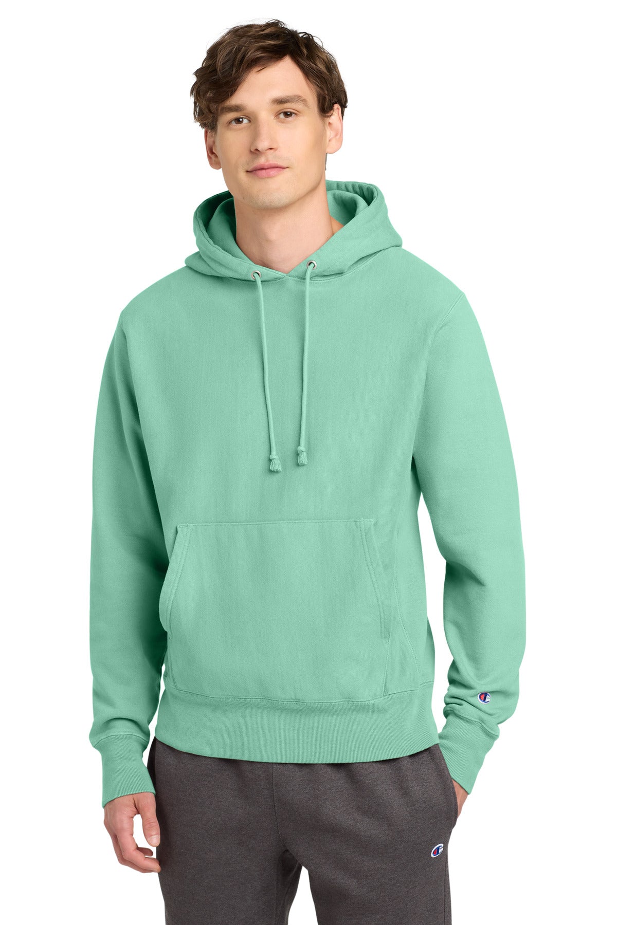 Champion ® Reverse Weave ® Garment-Dyed Hooded Sweatshirt. GDS101