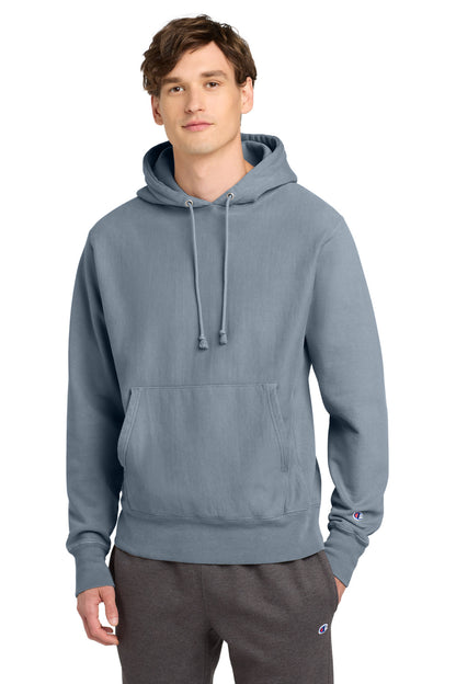 Champion ® Reverse Weave ® Garment-Dyed Hooded Sweatshirt. GDS101