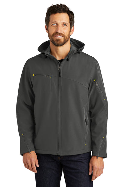 Port Authority ®  Textured Hooded Soft Shell Jacket. J706