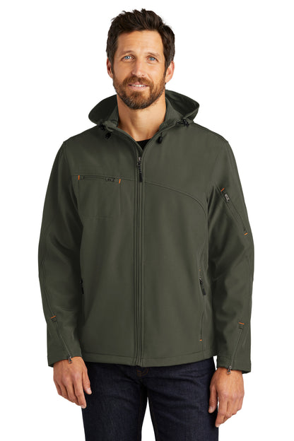 Port Authority ®  Textured Hooded Soft Shell Jacket. J706