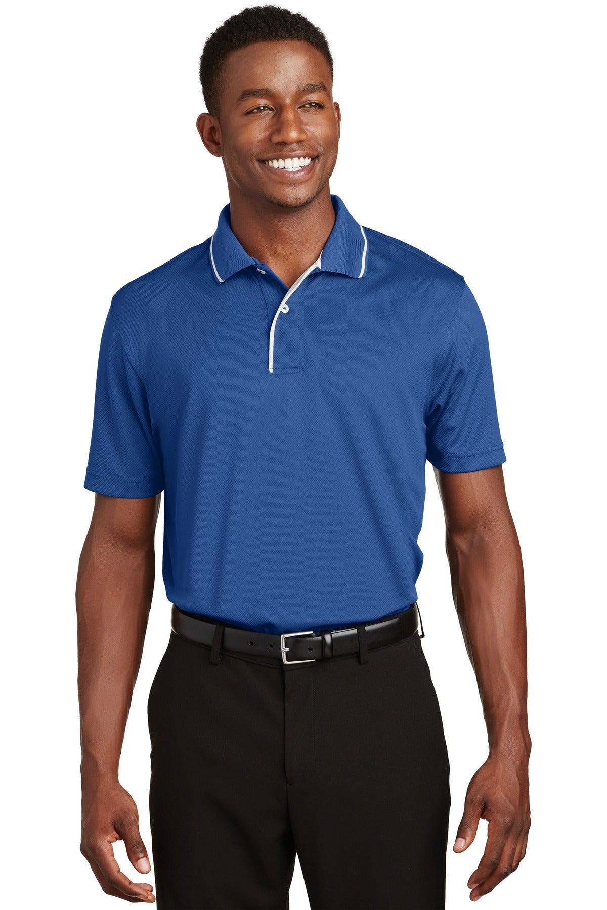 Sport-Tek ®  Dri-Mesh ®  Polo with Tipped Collar and Piping.  K467