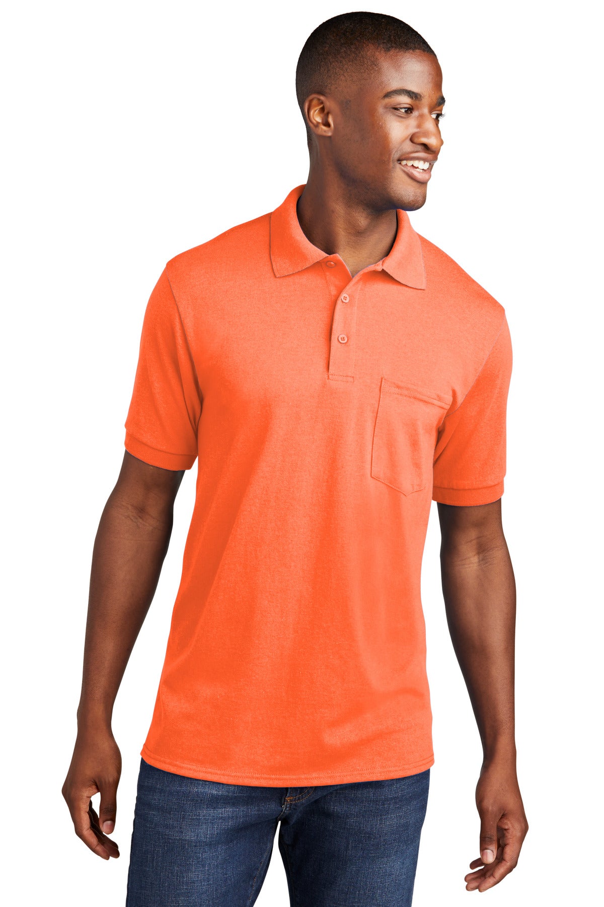 Port & Company® Core Blend Jersey Knit Pocket Polo. KP55P