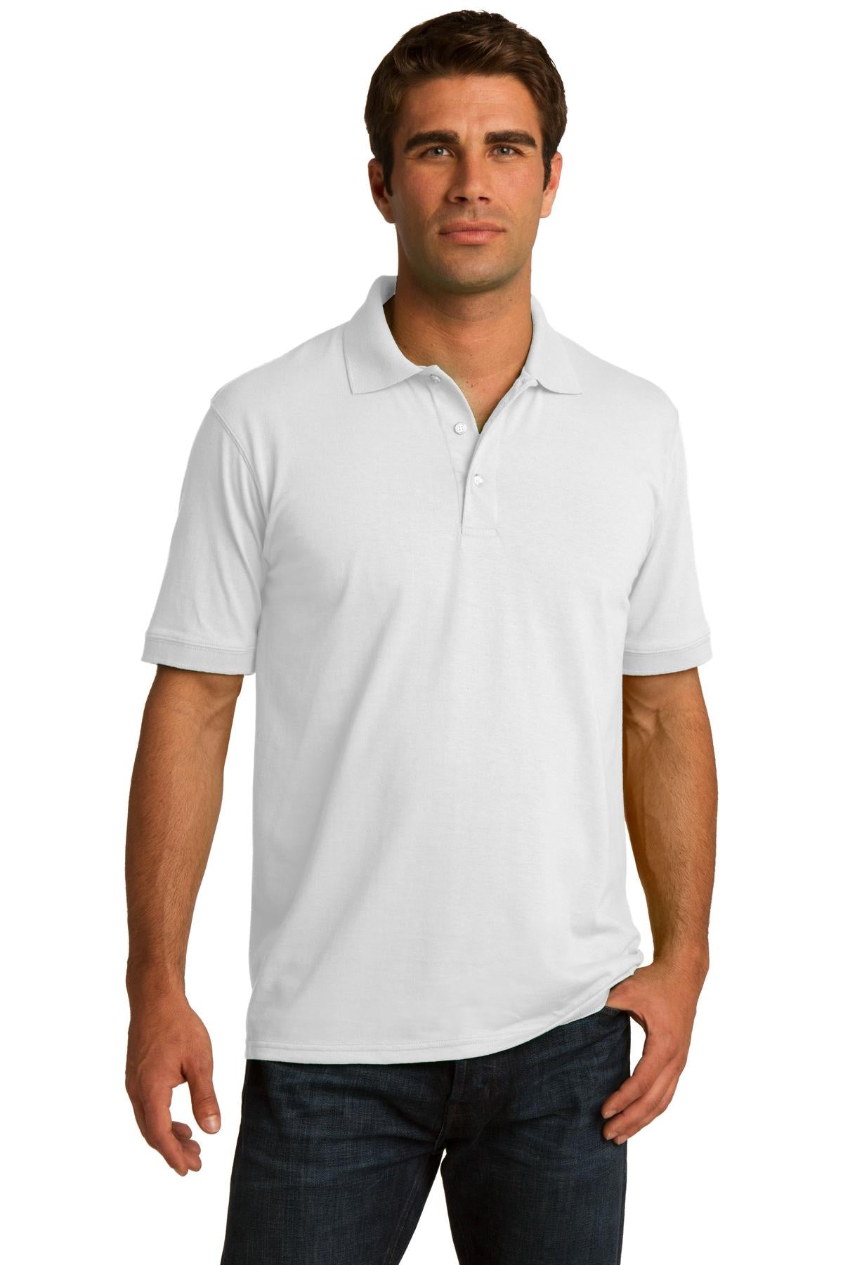 Port & Company® Core Blend Jersey Knit Polo. KP55 - White