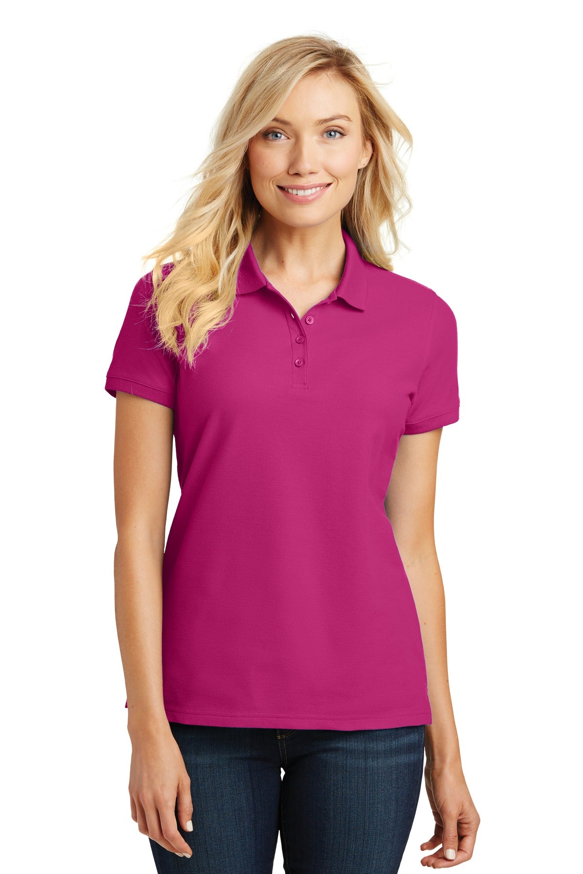 Port Authority® Ladies Core Classic Pique Polo. L100 - Pink Azalea