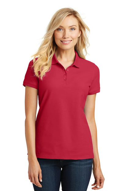 Port Authority® Ladies Core Classic Pique Polo. L100 - Rich Red